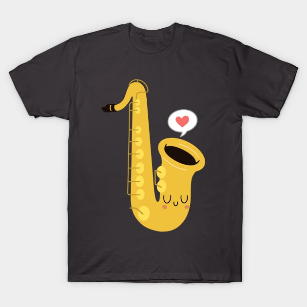 saxophone love T-Shirt by creativeballoon